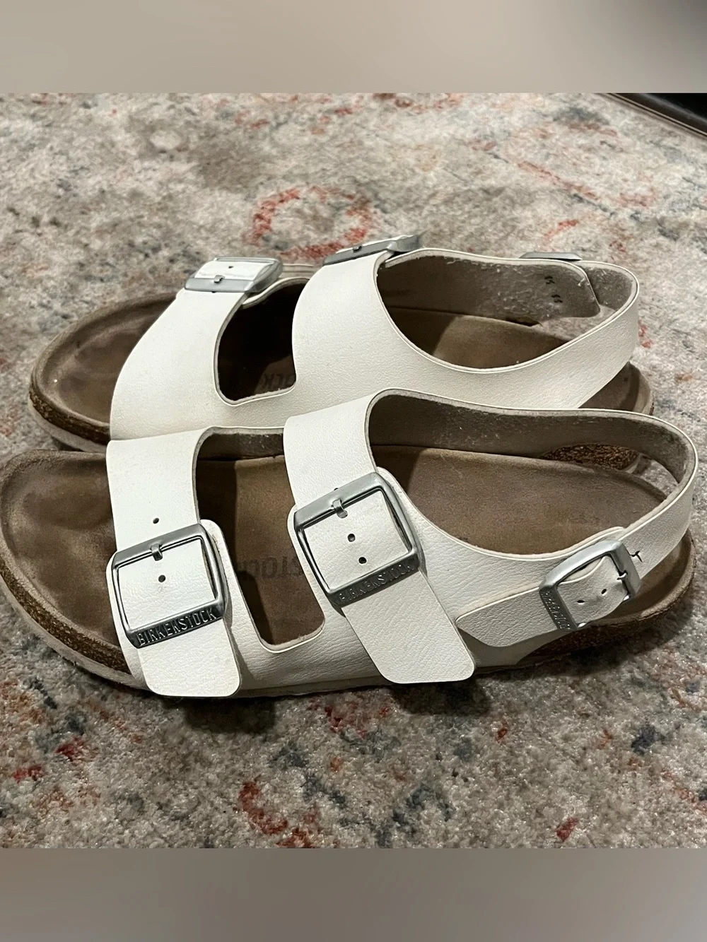 Birkenstock White Two-Strap Open-Toe Women's Sandals